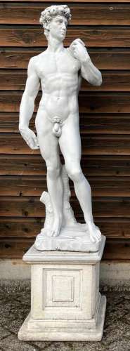 Concrete statue of David