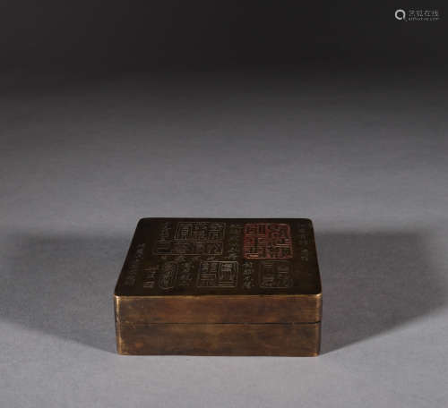 清代 銅質墨盒