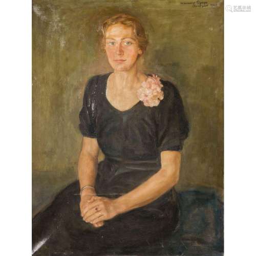 PIAGE, WERNER von (1888-1959), "Junge Dame mit Blumensc...