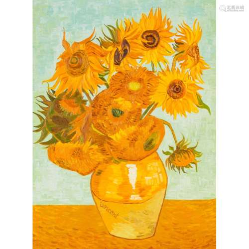 KUJAU, KONRAD (1938-2000), "Sonnenblumen in Vase" ...