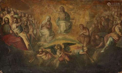 École espagnole du XVIIe siècle<br />
Le Christ en Gloire en...