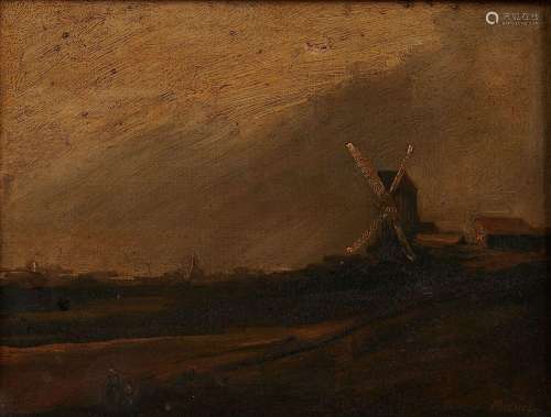 MICHEL Georges (1763-1843)<br />
Paysage au moulin, Montmart...