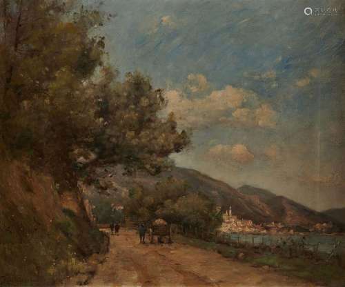 TROUILLEBERT Paul-Désiré (1829-1900)<br />
Village provençal...