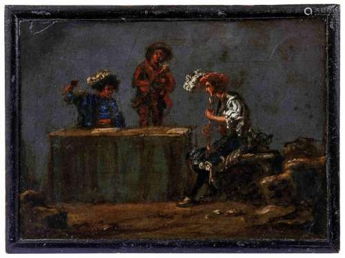 Bramer, Leonaert (Attrib.): Nächtliche Szene mit Soldaten um...