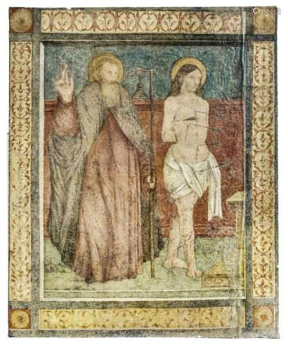 Die heiligen Antonius und Sebastian, Umbrien, 15./16. Jh.