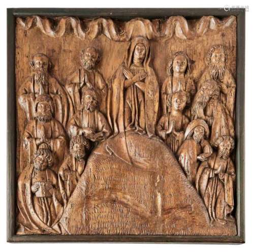 Großes Relief mit der Himmelfahrt Mariens, Franken, A. 16. J...
