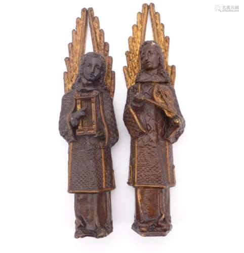 Zwei Cartapesta-Engel, Wohl Florenz, 15. Jh.