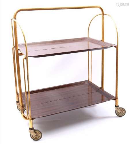 Collapsible mobile trolley