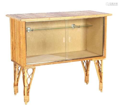 Rattan bar cabinet