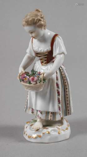 Meissen "Gärtnerkind mit Blumenkorb"