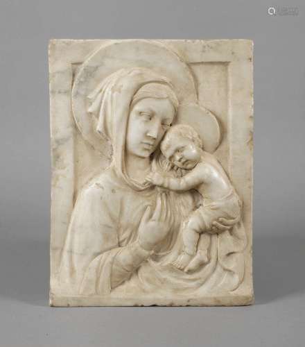 Marmorrelief Maria mit dem Kinde