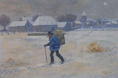 Fritz Schnitzler, Bauer in Winterlandschaft