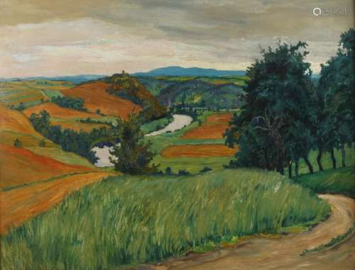 Reinhold Geidel, Sommerliche Flusslandschaft