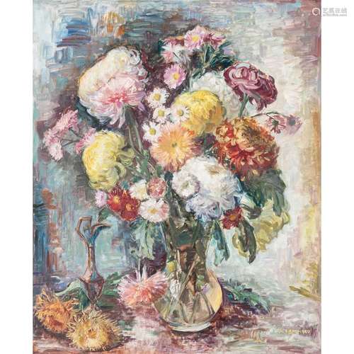 EBERHARD, MARIE (1897-1975), "Blumenstillleben mit klei...