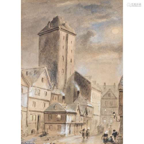 LEICKERT, CHARLES (1814-1907), "Holländische Stadt in w...