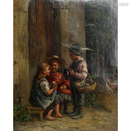 PETERS, PIETRONELLA (Stuttgart 1848-1924), "Drei Kinder...