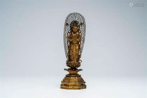 A Japanese lacquered and gilt wood figure of Buddha, Edo, 17...