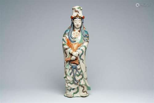 A Japanese Kutani okimono of the goddess Kannon, Meiji, ca. ...