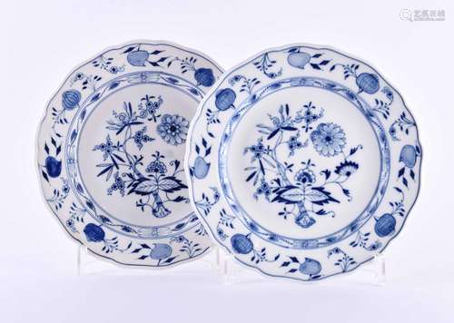 Two dinner plates Meissen