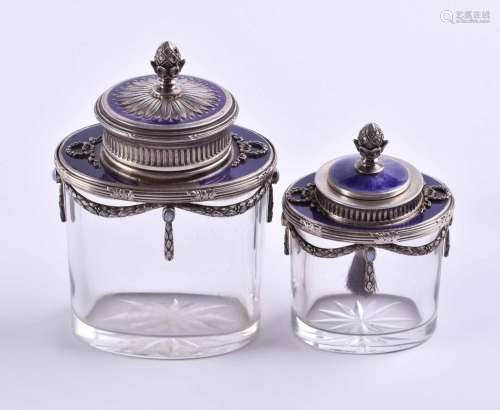 2 two cosmetic - lidded vessels Russia