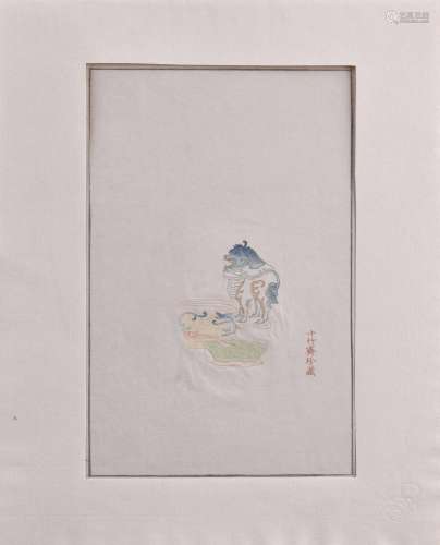 A group of colored embossed prints China 20th century