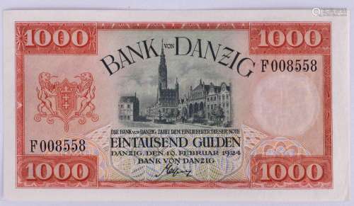 Gdansk free city 1000 gulden 1924