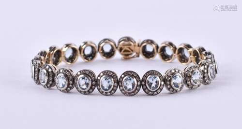 Aquamarine - diamond bracelet Russia