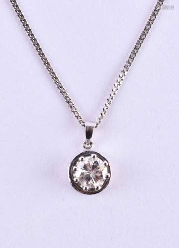 Necklace with diamond pendant