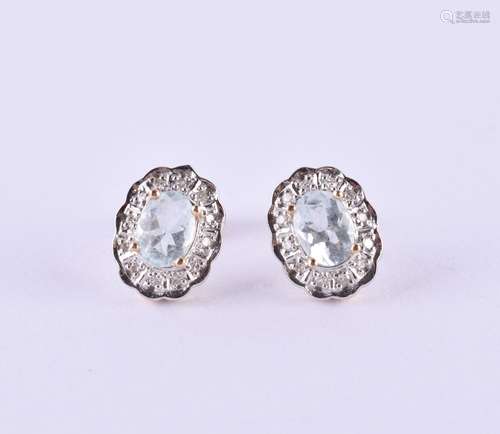 Aquamarine stud earrings