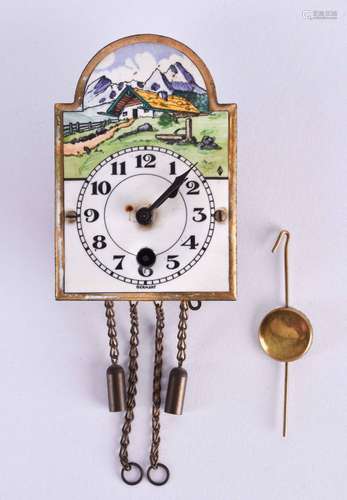 Miniature clock, Gebr. Wintermantel, Triberg, mid-20th centu...