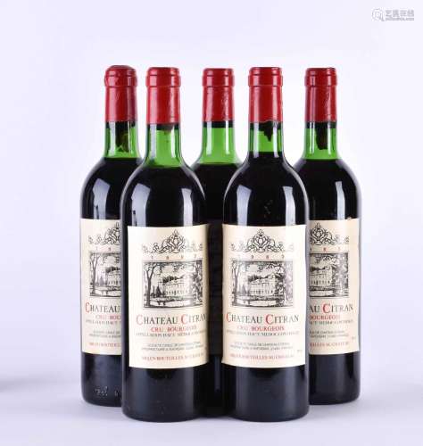5 bottles of Bordeaux Chateau Citran