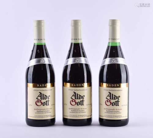 3 bottles Sasbachwaldener Alde Gott 1993