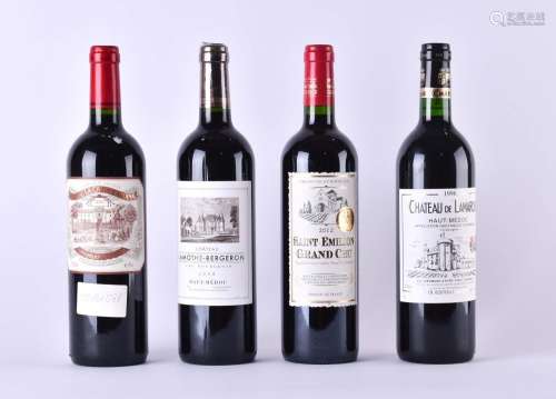 A group of red wines