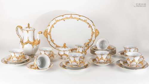 Meissen Kaffee-Prunkservice 'Goldbronze'