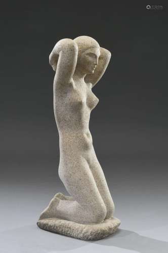 Georges Salendre (1890 -1985)<br />
Femme nue agenouillée, l...