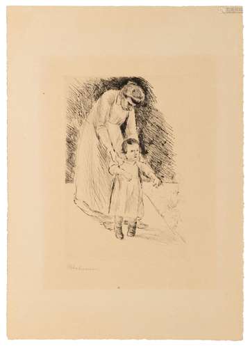 Max Liebermann (Berlin 1847 - Berlin 1935). Guardian with St...