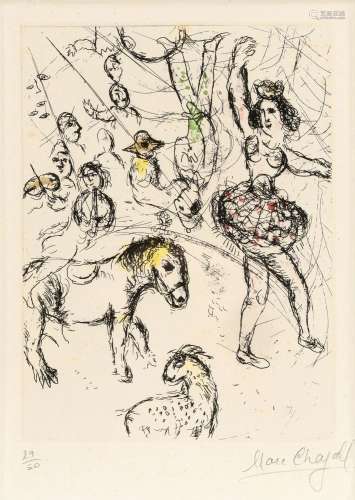 Marc Chagall (Witebsk 1887 - St.-Paul-de-Vence 1985). Au cir...