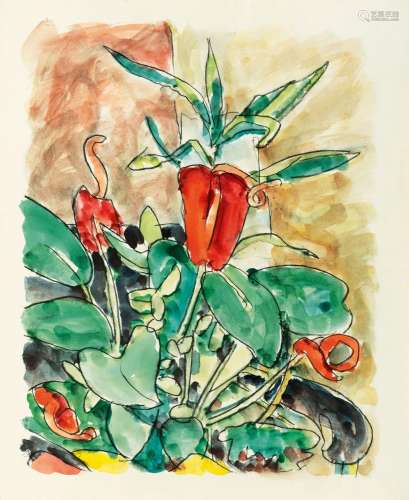 Ivo Hauptmann (Erkner 1886 - Hamburg 1973). Flamingo Flower.