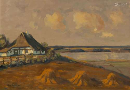 Tom Beyer (Münster 1907 - Stralsund 1981). House by the Wate...