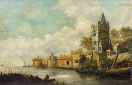 Jan van Goyen (Leiden 1596 - Den Haag 1665), follower. Forti...