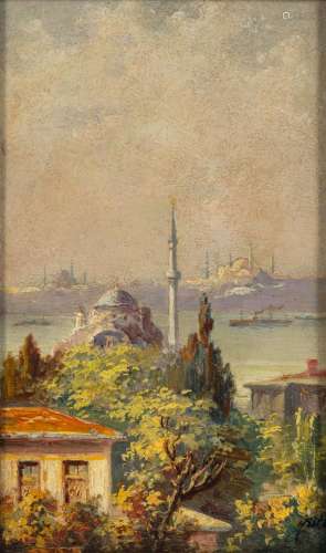 Halid Naci (Istanbul 1875 - Istanbul 1927). At the Bosporus.