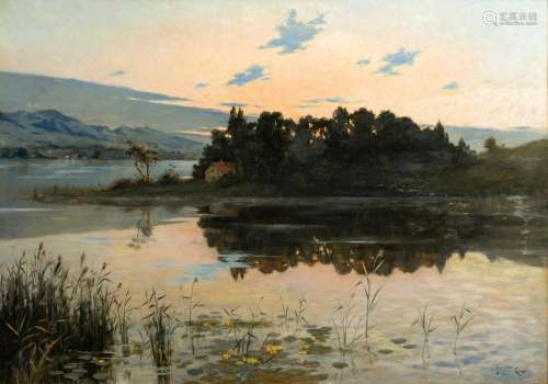 Albert Joseph Franke (Buchwitz 1860 - München 1924). Evening...