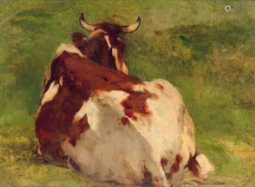 Thomas Herbst (Hamburg 1848 - Hamburg 1915). Resting Cow.