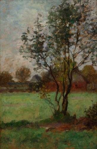 Thomas Herbst (Hamburg 1848 - Hamburg 1915). Farm House behi...