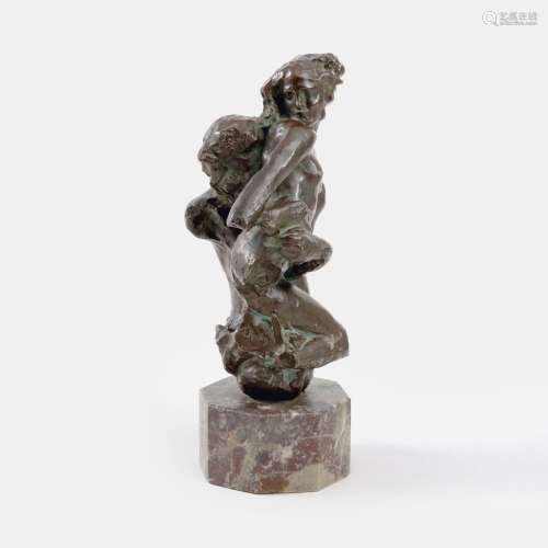 Auguste Rodin (Paris 1840 - Meudon 1917). A Bronze Group 'Tr...