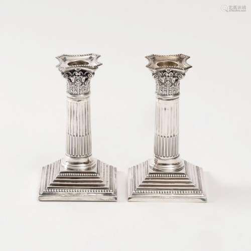 A Pair of Small Candlesticks.