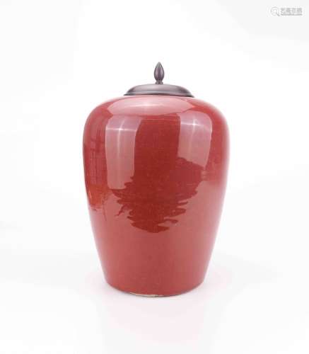 清中期 钧红釉冬瓜罐（B）