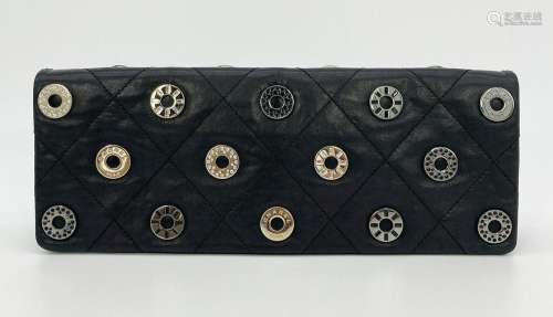Chanel Limited Edition Leather Crystal Grommet Clutch