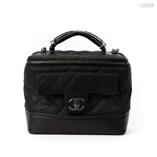 Chanel Black Caviar Leather Vanity Pouch Shoulder Bag