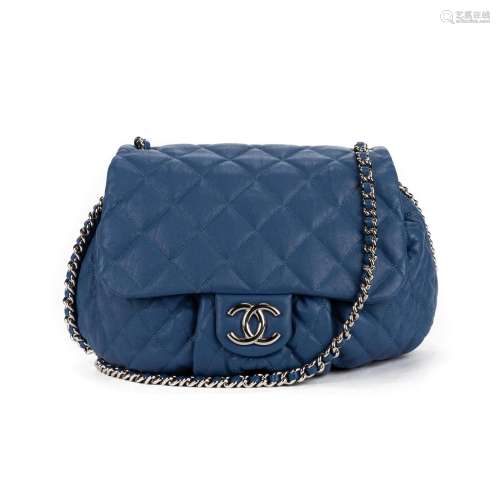 Chanel Blue Washed Lambskin Chain Around Shoulder Bag